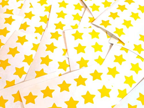 180 Etikett, 15mm Sterne, gelb, Farben Code Aufkleber, selbstklebende klebend Farbige Etiketten