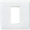 Knightsbridge CU1G Curved Edge 1 Gang Modular Faceplate, White