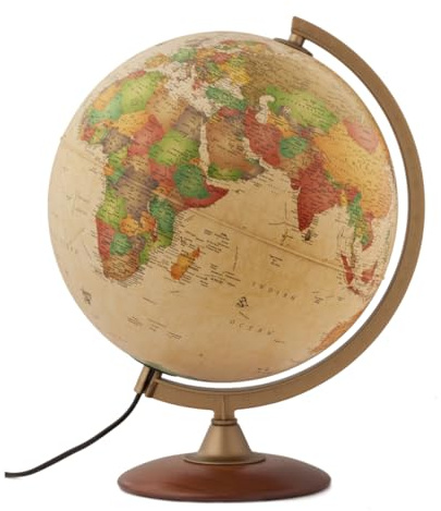 Waypoint Geographic Journey Globus, 30,5 cm, beleuchtet, antiker Ozean-Stil, moderner Globus, langlebiges Design, Referenzglobus, ergänzt jede Heim- oder Bürodekoration