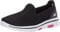 Skechers Women's GO Walk 5 Slip On Trainers, Black Textile Hot Pink Trim, 6 UK