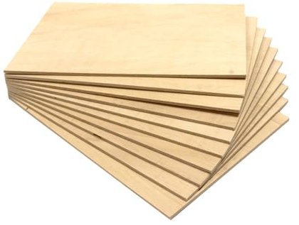 CHELY INTERMARKET Tableros Contrachapado Abedul 40X60 CM 4 MM Madera Natural Corte Láser CNC Manualidades Pirograbado Modelismo Decoración Artesanía Tablero Bricolaje Precisión