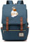 WANHONGYUE Plants vs. Zombies Game Anime Vintage Rucksack College Student Schoolbag 15.6-inch Laptop Backpack with USB Charging Port Steel Blue / 4
