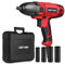 Eastvolt Llave de impacto eléctrica de 800 W, resistente, 7.5 amperios, par máximo con cable, 450 pies-libras 3400 RPM, 1/2 pulgada con yunque de anillo de cerdo