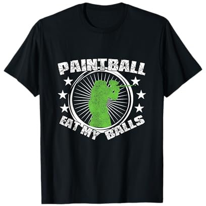 Paintball lustiger Spruch - Eat my Balls - Paintballspieler T-Shirt