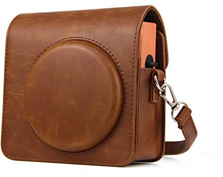 Retro-Kameratasche schutzhülle kompatibel mit Fujifilm Instax Square SQ1 Sofortbildkamera, PU-Leder instax Square SQ1 Tasche Hülle, mit verstellbarem Schultergurt
