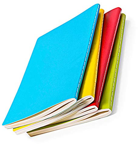 Natuiahan, 4 Quaderni Bianchi, Formato A5, Qquarenta Fogli (80 Pagine)