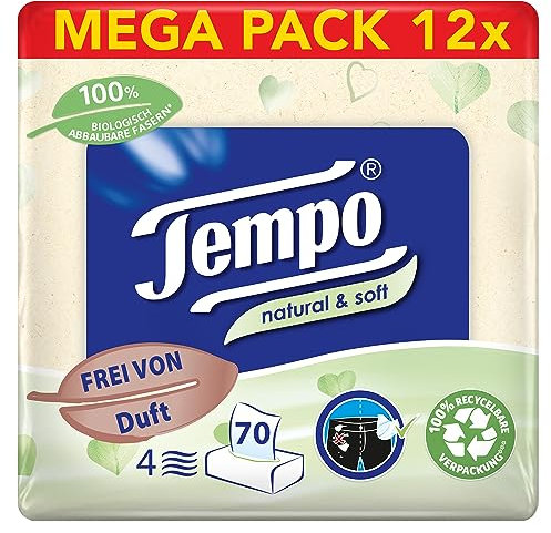 Tempo Taschentuch Duobox natural & soft , 6 stück,
