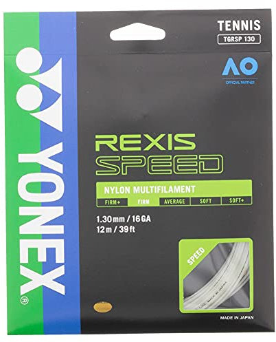 YONEX Rexis Speed 12M Set Tennis Saitenset 12m Multifil Weiß 1,30
