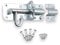 Zinc Brenton Bolt 4, 6 Heavy Duty Sliding Lockable Padlock - Anti Theft Screws Included - Ideal for use with Shed Doors, Gates and Outhouse Doors (4 - 100mm)