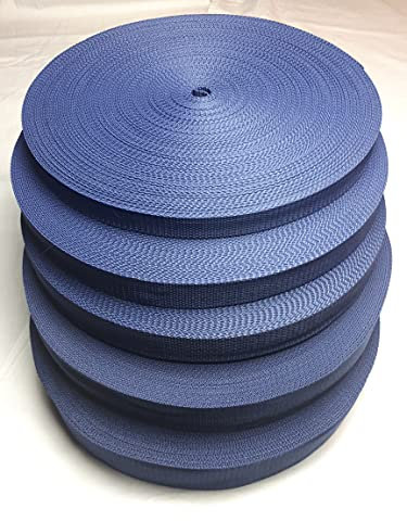 Fashion-Sonderposten Gurtband 100% Polyprophylen Taschenband Navy 10-50mm Meterware (15mm, 10 Meter)