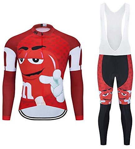 Moxilyn Moxilyn Herren-Radtrikot Langarm-Anzug MTB-Fahrrad-Kleidungsset Fahrrad-Shirts + 20D-Gel-Pad für Ourdoor
