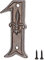 Zayookey Numero Civico in Ghisa 12 cm Numero di Indirizzo Rustico Numeri delle Cassette Postali Esterno Metal House Numbers con 2 Viti (Numero 1)