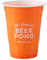 Komonee Beer Pong 16oz 500ml Wide Rimmed American Orange Party Cups 24pcs USA Adult Drinking Game Re-usable Novelty Plastic Drink Strong Glass