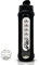 GMP star Sports Borosilicate Glass Water Bottle for Hot and Cold with Black Silicone Sleeve and Protein Shaker Whisk 600ml UK Company
