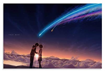 NA Leinwandbild 43 Your Name Anime, für den Innenbereich, ästhetische Comic-Poster für Heimdekoration, 60X90cm Kein Rahmen