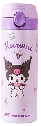 Kuromi Isolierte Edelstahl-Wasserflasche, 420 ml, Violett
