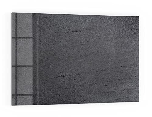 DEQORI Küchenrückwand Glas | Motiv Schiefertafel Stein-Optik | 60x40 cm | Bad- oder Herd-Rückwand | Herdblende Spritzschutz für Küche & Badezimmer | moderne Deko für Fliesenspiegel
