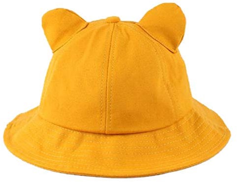 Dreiecksschal Kinder Kinder Sonnenmütze Sommer Breathe Beach Feste Mütze Eimer Kinder Hut Halstuch Junge 8 Jahre (Yellow, One Size)