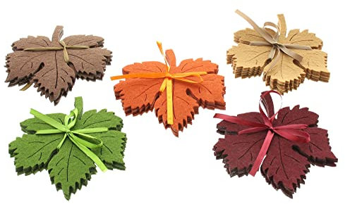 FRANK FLECHTWAREN Herbstlaub Ahorn, 20er Set, Filz Maße: Ø 13 cm