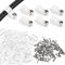 Aroidful 100pcs 3/8 inch 10,4 mm Blanc Serre-Câbles en Nylon-R, Câbles Clips Avec 100 Vis pour La Gestion du Câblage