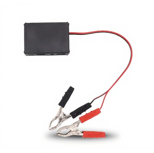 12V to 24V USB Crocodile Clip, Impact Resistant DC to DC Converter, Voltage Protection Power Regulator, Multi Device Connector, Fast Charging, Ideal for Phones & Tablets