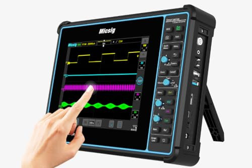 Micsig Osciloscopio inteligente de pantalla táctil completa STO Series STO1004 STO2002 8 '' TFT-LCD Osciloscopio de pantalla táctil completa 4/2 canales 100/200MHz Ancho de banda 1GSa/s Profundidad de