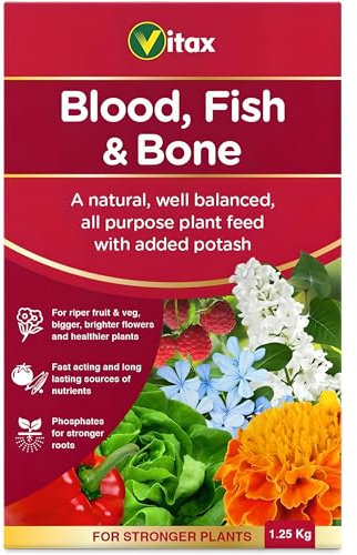 AMK® Vitax Blood Fish & Bone 1.25kg Multi Purpose Organic Fertiliser Feed Food Plant