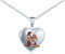 MICMIF Halskette Herz Medaillon mit Heilige Familie Maria, Josef und Jesus, Religiöse Medaille Amulett Halskette für Bild Foto Personalisiert, Edelstahl Bilder Medaillon Schmuck für Damen Mädchen
