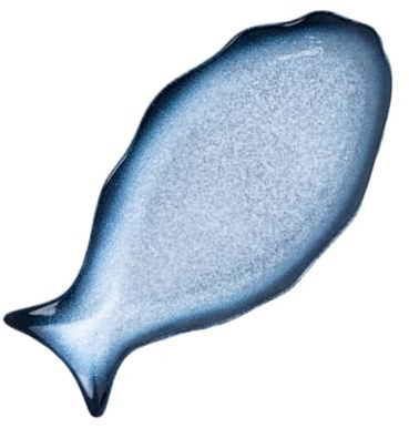 MAGICLULU Plato Cerámico Forma De Para Servir Comida Bandeja De Vapor Para Pescado Utensilio De Cocina Para Hogar y Restaurantes