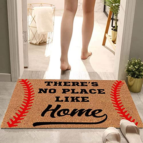 JAXICH Door Mat Outdoor Mats for Front Door Durable Easy Clean Non Slip Floor Mat Door Mat THERES NO PLACE LIKE HOME Washable Door Mats Indoor Personalized Entrance Mat for Kitchen Rugs Balcony Patio