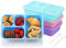 Bugucat Snack Boxes 1300ML, 4 Pack Bento Snack Boxes with 4 Compartments, Reusable Meal Prep Containers for Kids Adult, Lunch Snack Containers for School Work and Travel