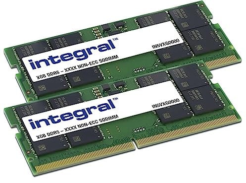 Integral 16GB Kit (2x 8GB) DDR5 RAM 5600MHz SODIMM Módulo de memoria para laptop, notebook, MacBook