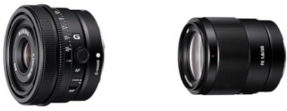 Sony SEL24F28G - Objetivo Full-Frame FE 24mm F2.8 G, Objetivo Prime de la Serie G (Gran Angular, Objetivo de Paisaje) & FE 35mm f/1.8 - Full-Frame, Gran Angular, Objetivo Prime (SEL35F18F)