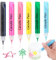 Ronoza® 6 Stück Wachsstifte für Kerzen, Candle Pen, Kerzen Bemalen Set, Taufkerze Selber Machen, Kerzen Selber Machen Set, Kerzenstifte zum Verzieren & Bemalen von Kerzen, je 10 ml, Grundfarbe
