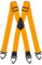 Olata Robuste X-Hosenträger mit Kunststoff-Karabinerhaken – 4 cm Breit, Verstellbar und Unisex. Gelb