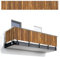 MuchoWow© Sichtschutz/Balkon Einseitig 75x500 cm Groß PVC Terrassen Garten ohne Bohren Wetterfest Gartenzaun Terrasse Balkonschutz Garten Deco Balkonomrandung Latte - Wand - Latte - Holz