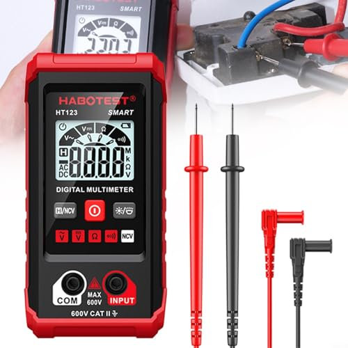 HpLive Digital Multimeter，HT123 Digital-Multimeter, 2000 Zähler Multimeter Meter, misst AC/DC Spannung，LCD Bildschirm