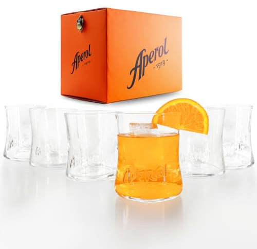 Maxito Original Aperol Spritz Gläser ∣ 6er Set ∣ Modernes Design für Cocktail Gläser ∣ Ideal als Aperol Spritz Geschenkset ∣ Aperol Geschenk ∣ Trinkgläser Set