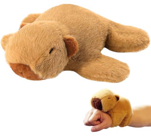 Meleager Capybara Schnapparmband，Capybara Kuscheltier,Kuscheltier Armband,Stofftier Wasserschwein Schnapparmband, Wasserschwein Plush Für Mädchen Jungen