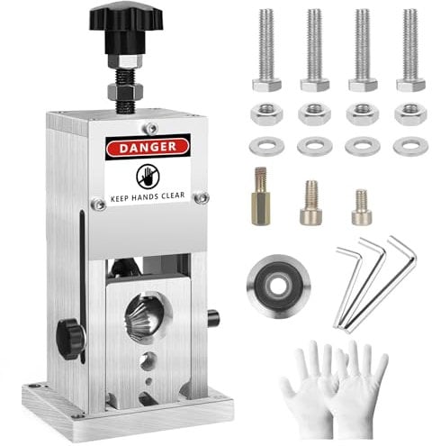 Wire Stripper Machine, Cable Stripper Machine, Cable Stripper Tool for 1-25mm Wire, Manual/Electric Drill Operation, 2 Blades, Wire Stripping Tool Scrap Copper Recycling