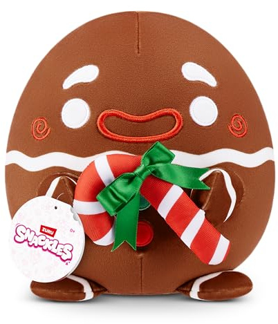 Snackles Christmas Series 2 8-inch Plush (GINGER) by ZURU, Plush with Snack Accessory