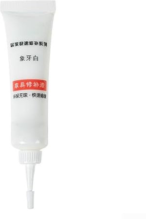 Juego de crema y marcador para reparar arañazos para muebles para restaurar puertas de madera, escaleras y otros productos de madera (blanco)
