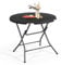 Sekey Klapptisch Rund Campingtisch Balkontisch Gartentisch Klappbar Tisch, Ø 81cm x 73cm H, Beistelltisch für Balkon Garten Terrasse Wohnzimmer, Schwarz