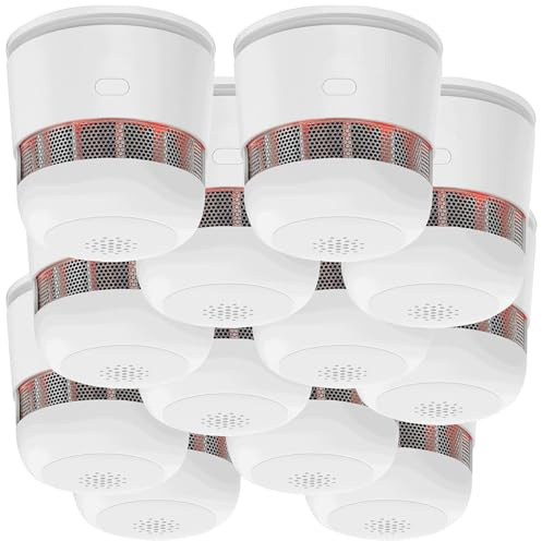 VisorTech Feueralarm: 12er-Set Mini-Rauchwarnmelder, 85 dB Alarm, 10 Jahre Batterie, EN 1460 (Rauchmelder VDs 10 Jahre Batterie, Rauch-Warnalarme)
