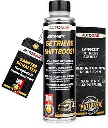 AUTOGAR® Automatikgetriebe Shiftboost 250ml - Getriebeöl Additiv mit TMF-2000® - Für sanftere Schaltvorgänge & weniger Reibung - Für Automatik, DSG & CVT - kompatibel mit allen ATF-Ölen