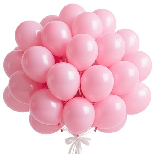 Luftballon Girlande Rosa, 100 Stück 10 Zoll Hellrosa luftballons, Pastell Rose Girlande Luftballons Geburtstag Set, Mattes Rosa Latex Ballons Set für Geburtstag Babyparty Hochzeit Festival Party Deko