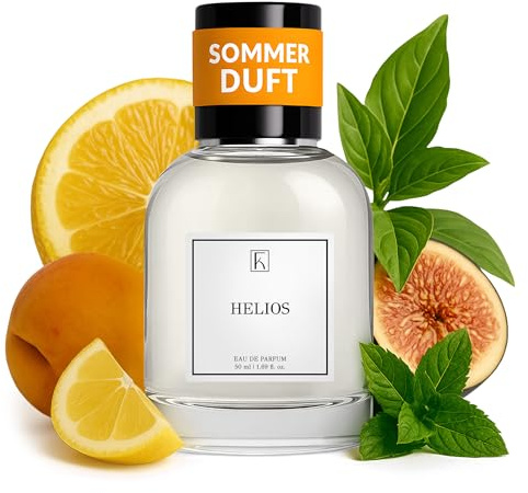 KAZAAR - HELIOS - 50ml - Eau de Parfum für Herren – Fruchtig-frisch mit Feige, Johannisbeere, Zitrus – ideal für Alltag & Freizeit im Frühling & Sommer – 20 % Duftöl für lange Haltbarkeit – Swiss Made