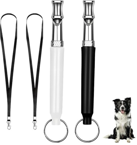 Joysuelly 2 Stück Hundepfeife Hochfrequenz Lautlos, Lautlose Hundepfeife Rückruf Gegen Bellen Erziehungshilfen für Hunde Pfeifen Hundezubehör Hundetraining Whistle Antibell für Hunde Training