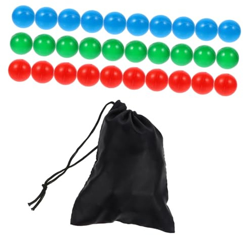 LALADEFIEE 30 Piezas Bolas de Plástico Gruesas y Coloridas para Enseñanza Bolas Sólidas para Aprendizaje y Infantiles Resistentes y Seguras para Piscina y Parque Infantil Color Aleatorio