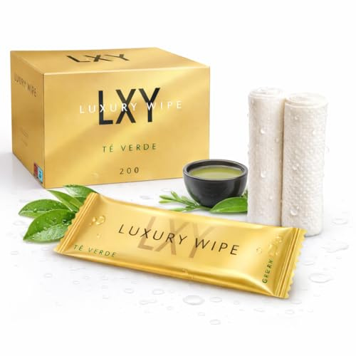 Lingettes thé vert (boîte de 200 unités) - Lingettes humides - Lingettes - Serviettes de nettoyage - Lingettes - Lingettes humides - Lingettes - Lingettes Rafraîchissantes